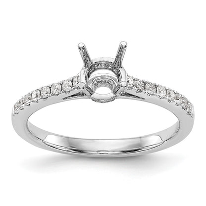14K White Gold Simulated Diamond Engagement Ring