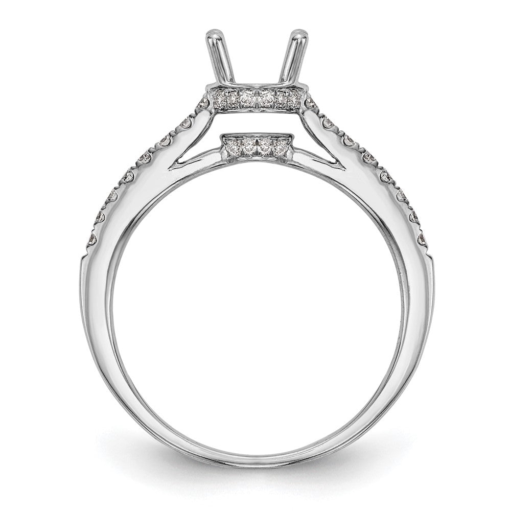 14K White Gold Simulated Diamond Engagement Ring
