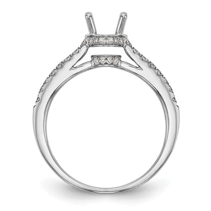 14K White Gold Simulated Diamond Engagement Ring