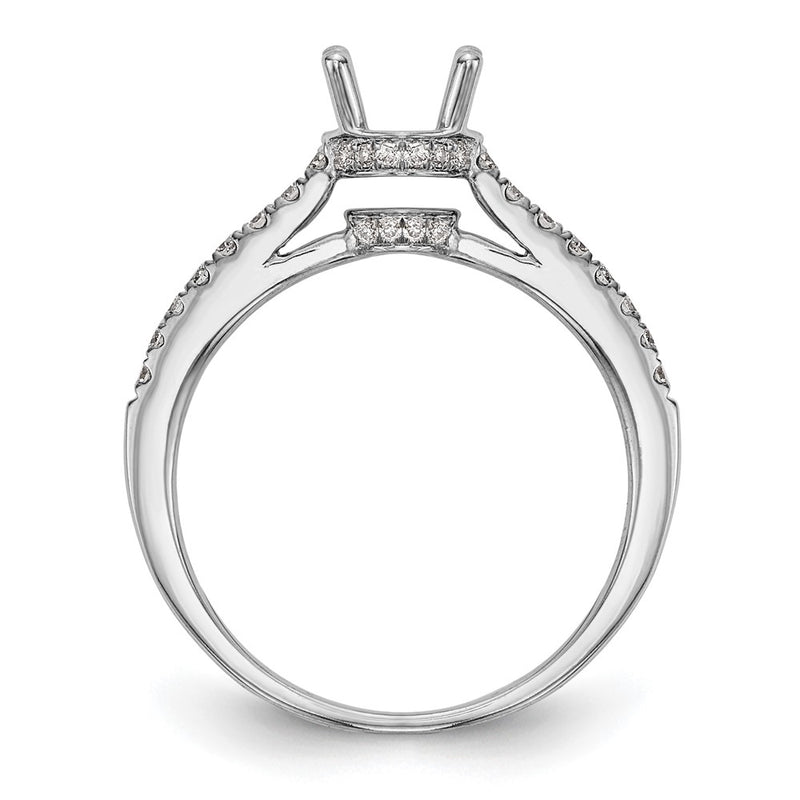 14K White Gold Simulated Diamond Engagement Ring