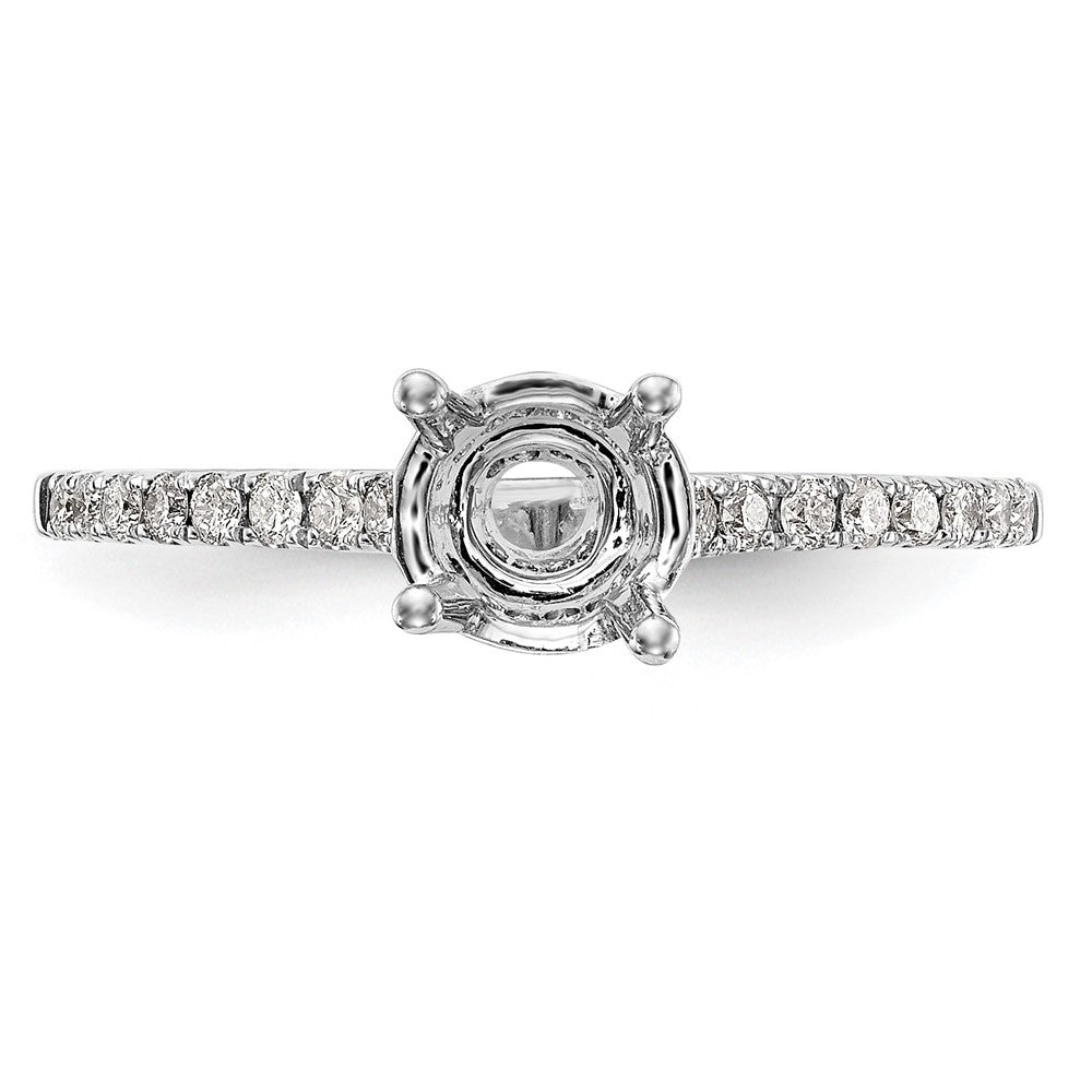 14K White Gold Simulated Diamond Engagement Ring