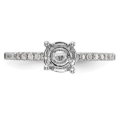 14K White Gold Simulated Diamond Engagement Ring