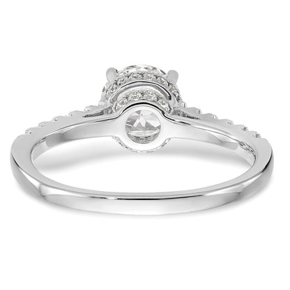 14K White Gold Simulated Diamond Engagement Ring