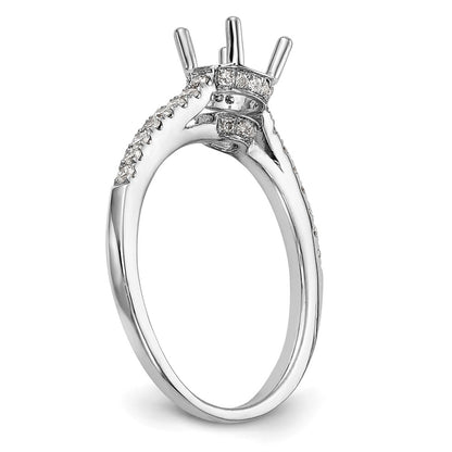 14K White Gold Simulated Diamond Engagement Ring