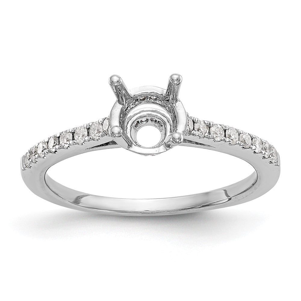 14K White Gold Simulated Diamond Engagement Ring
