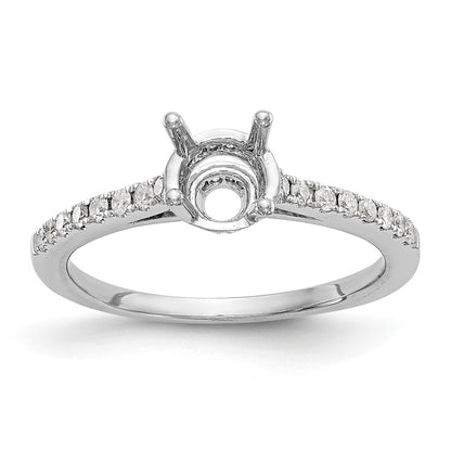 14K White Gold Simulated Diamond Engagement Ring