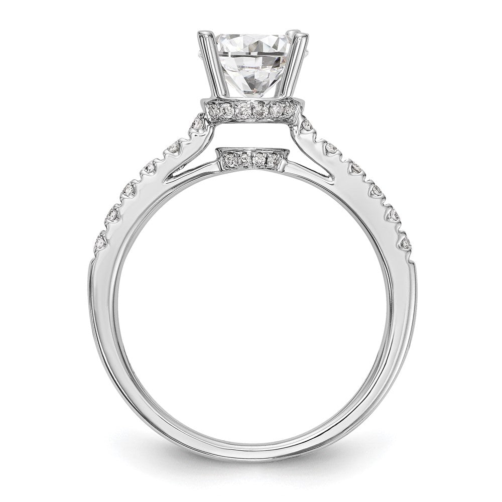 14K White Gold Simulated Diamond Engagement Ring