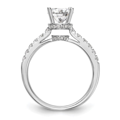 14K White Gold Simulated Diamond Engagement Ring