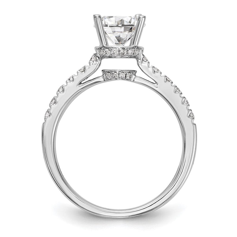 14K White Gold Simulated Diamond Engagement Ring