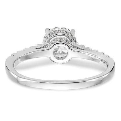 14K White Gold Simulated Diamond Engagement Ring