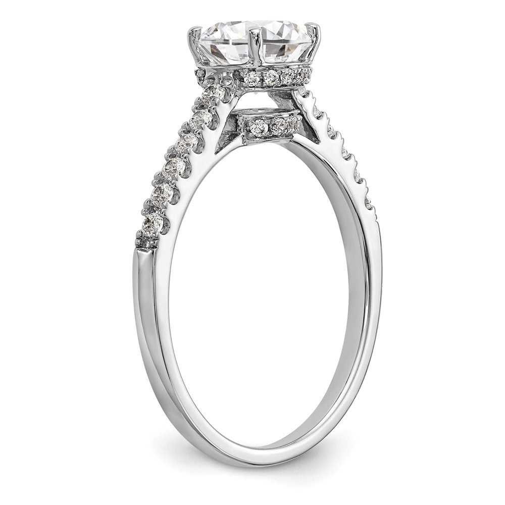 14K White Gold Simulated Diamond Engagement Ring