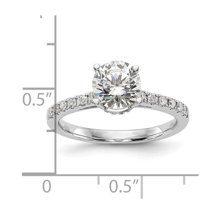 14K White Gold Simulated Diamond Engagement Ring