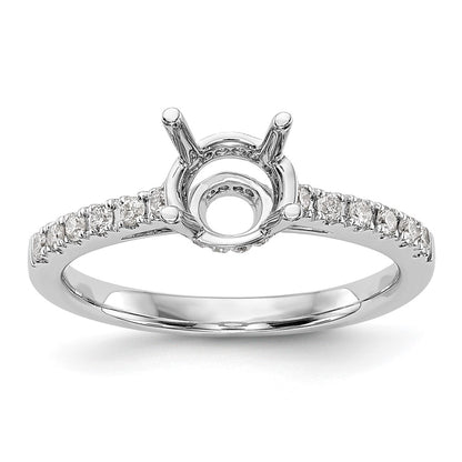 14K White Gold Simulated Diamond Engagement Ring
