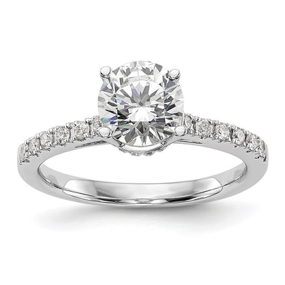 14K White Gold Simulated Diamond Engagement Ring