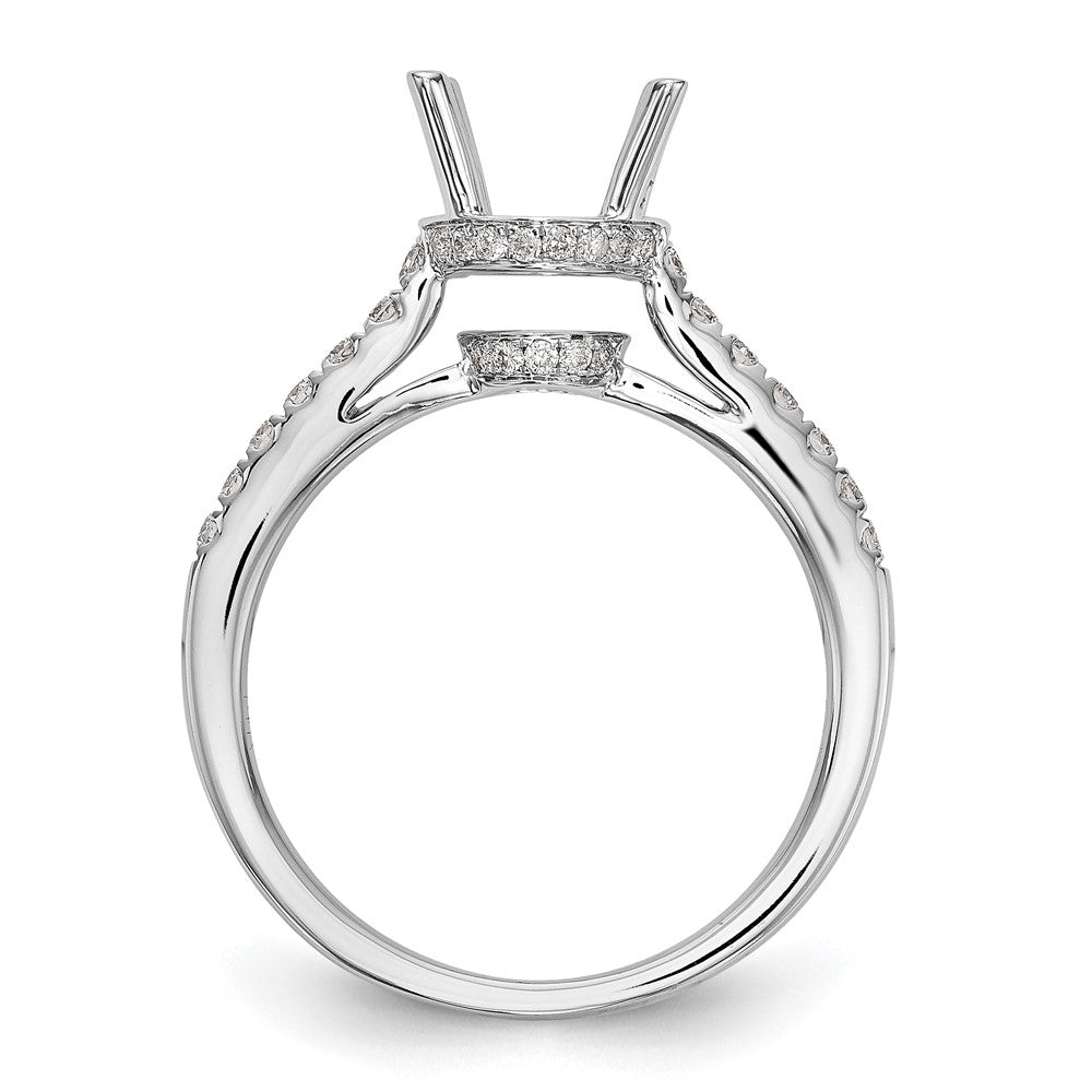 14K White Gold Simulated Diamond Engagement Ring
