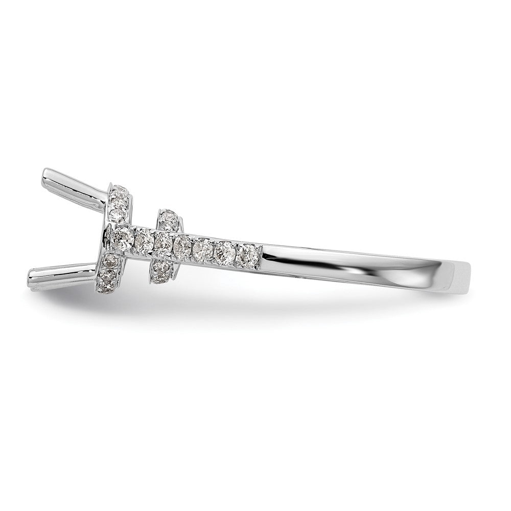 14K White Gold Simulated Diamond Engagement Ring