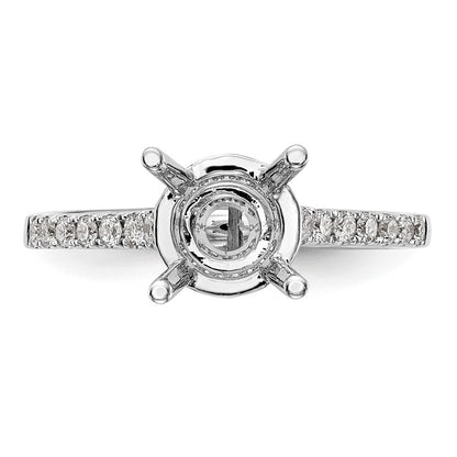 14K White Gold Simulated Diamond Engagement Ring
