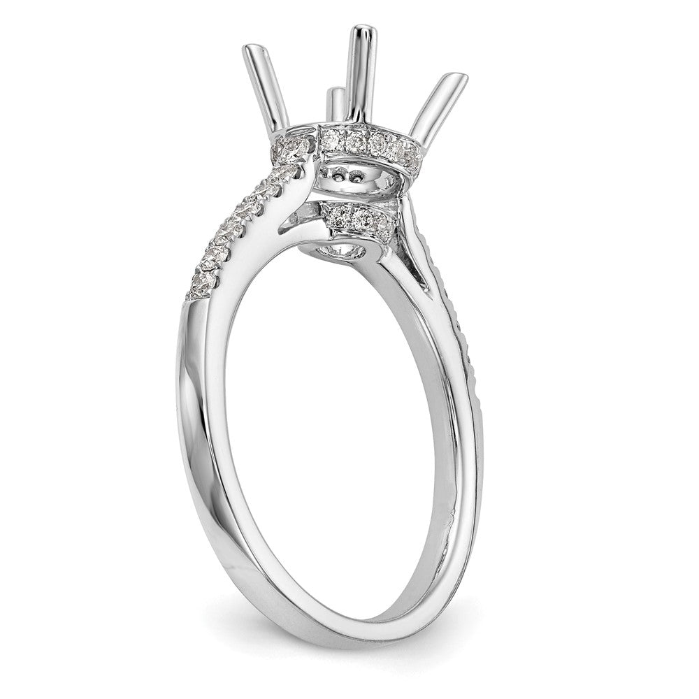 14K White Gold Simulated Diamond Engagement Ring