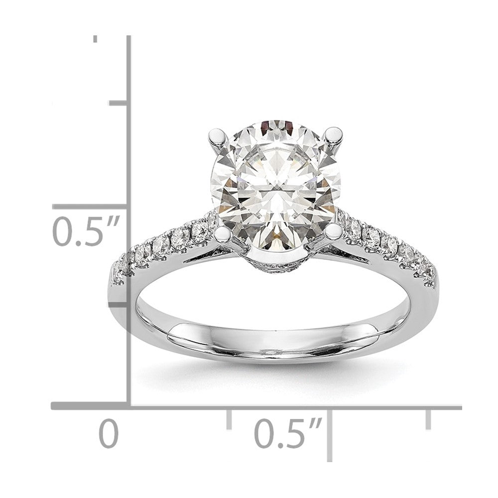 14K White Gold Simulated Diamond Engagement Ring