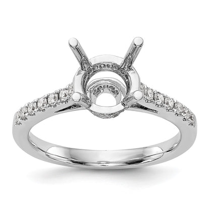 14K White Gold Simulated Diamond Engagement Ring
