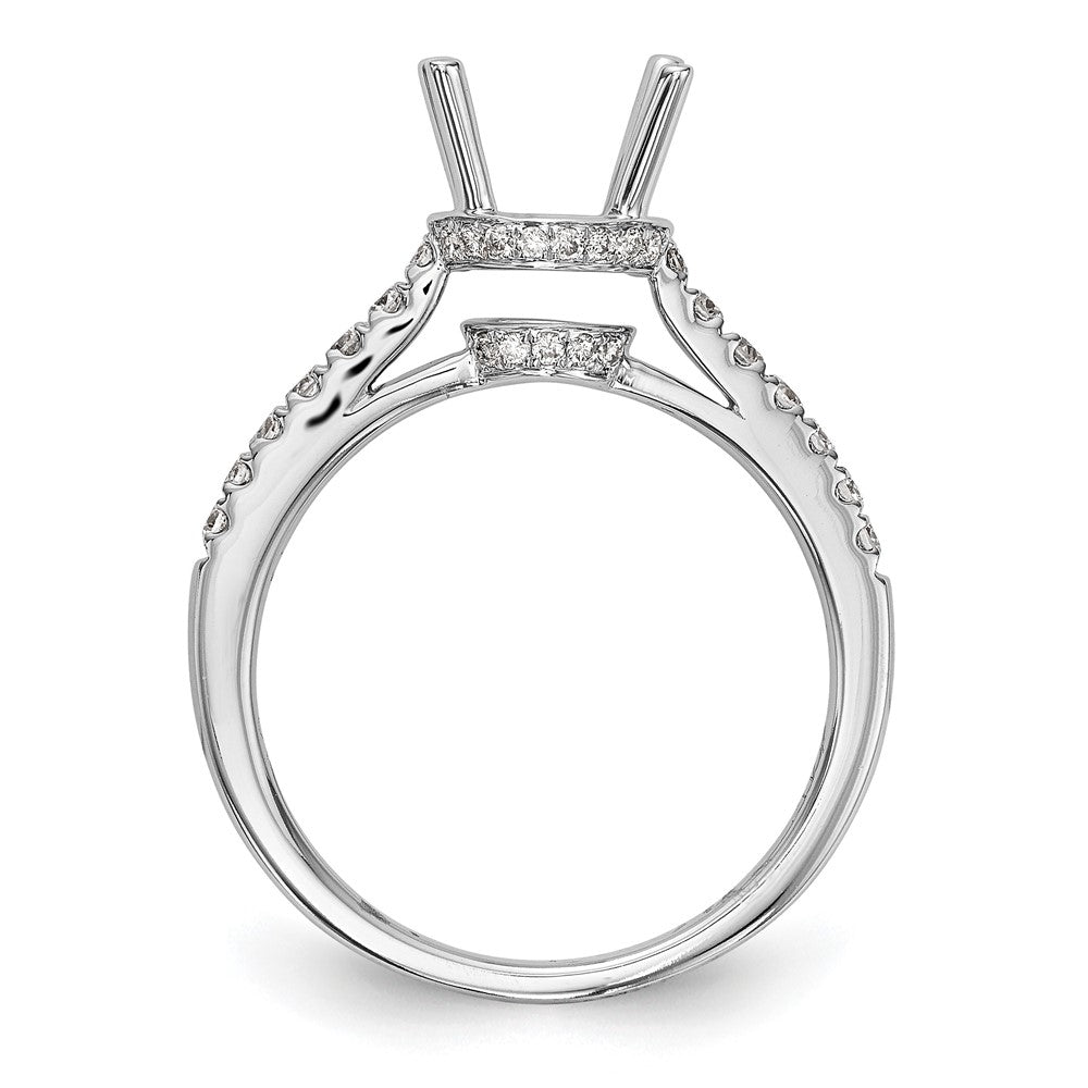 14K White Gold Simulated Diamond Engagement Ring