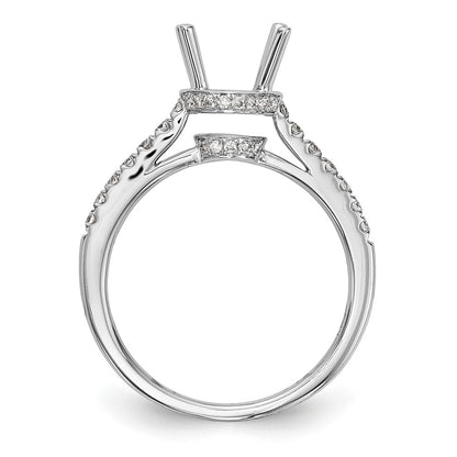 14K White Gold Simulated Diamond Engagement Ring