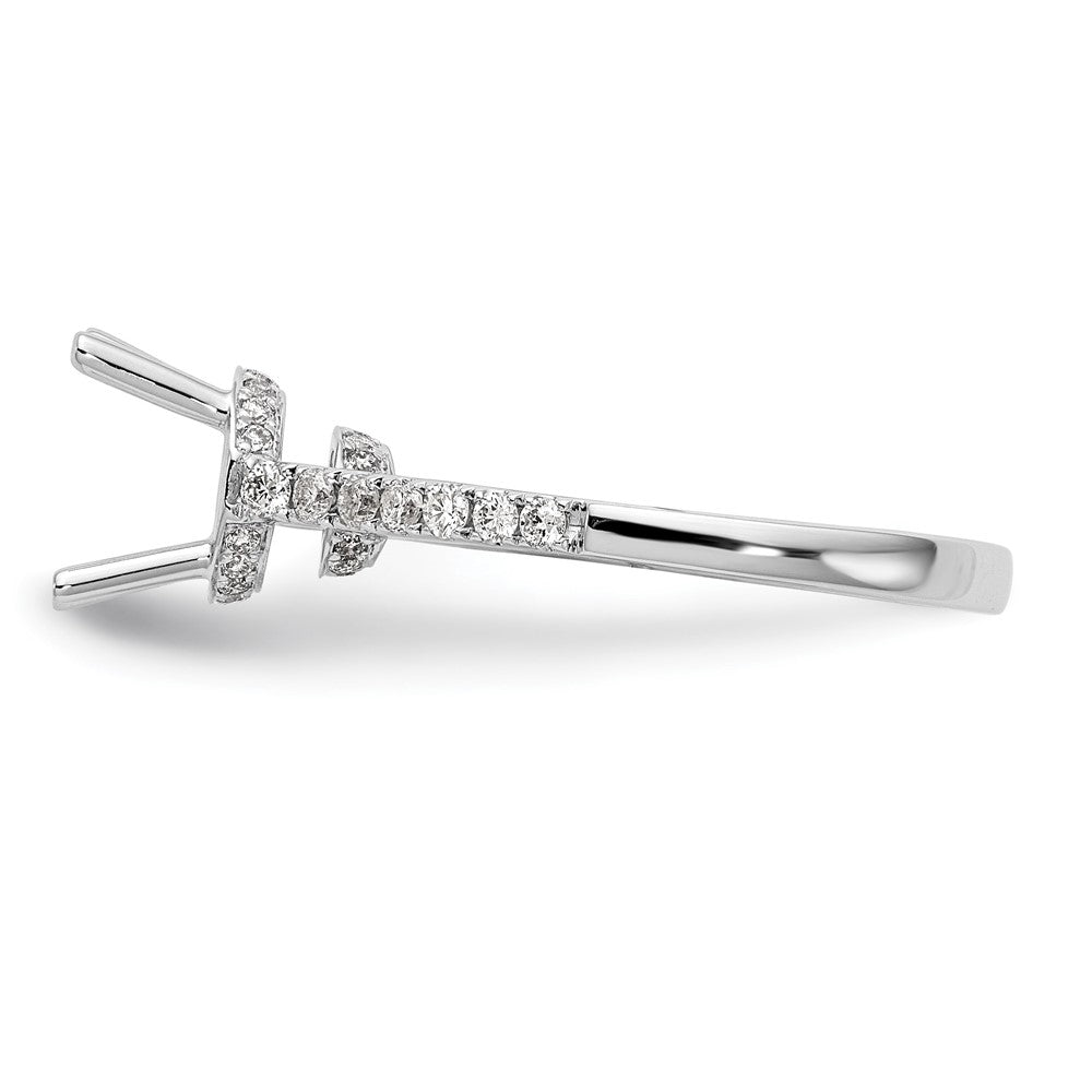 14K White Gold Simulated Diamond Engagement Ring