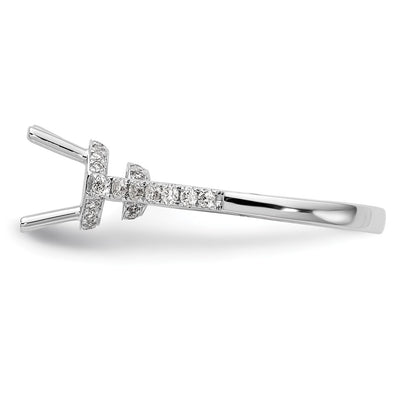 14K White Gold Simulated Diamond Engagement Ring