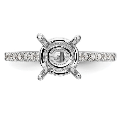 14K White Gold Simulated Diamond Engagement Ring