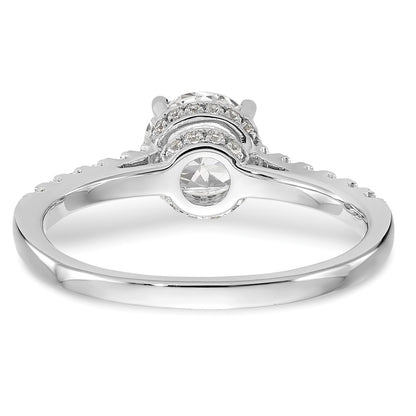 14K White Gold Simulated Diamond Engagement Ring