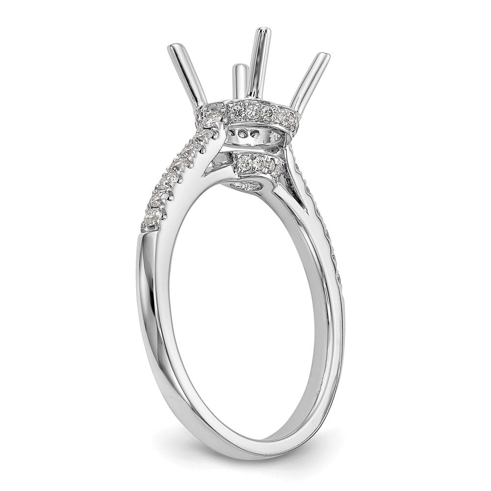 14K White Gold Simulated Diamond Engagement Ring