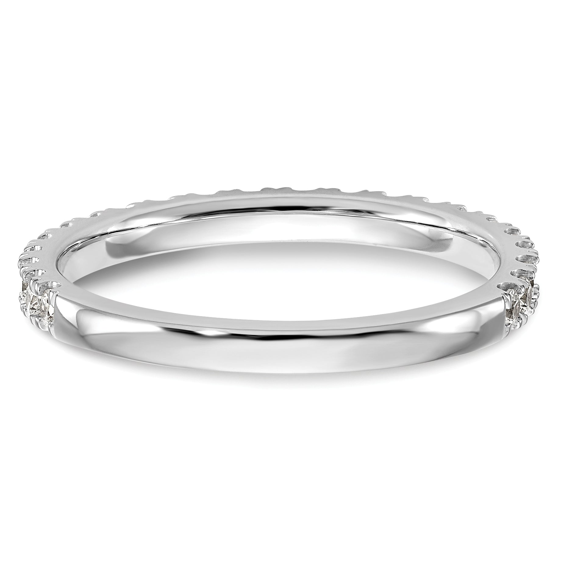 14k White Gold 3/8 Ct. Lab Grown Diamond VS/SI+ G+ Wedding Band Ring