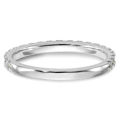 14k White Gold 3/8 Ct. Lab Grown Diamond VS/SI+ G+ Wedding Band Ring