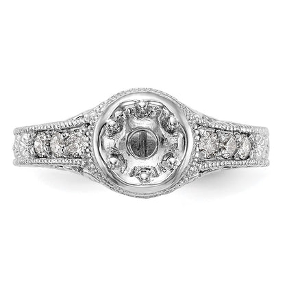 14K White Gold Simulated Diamond Engagement Ring