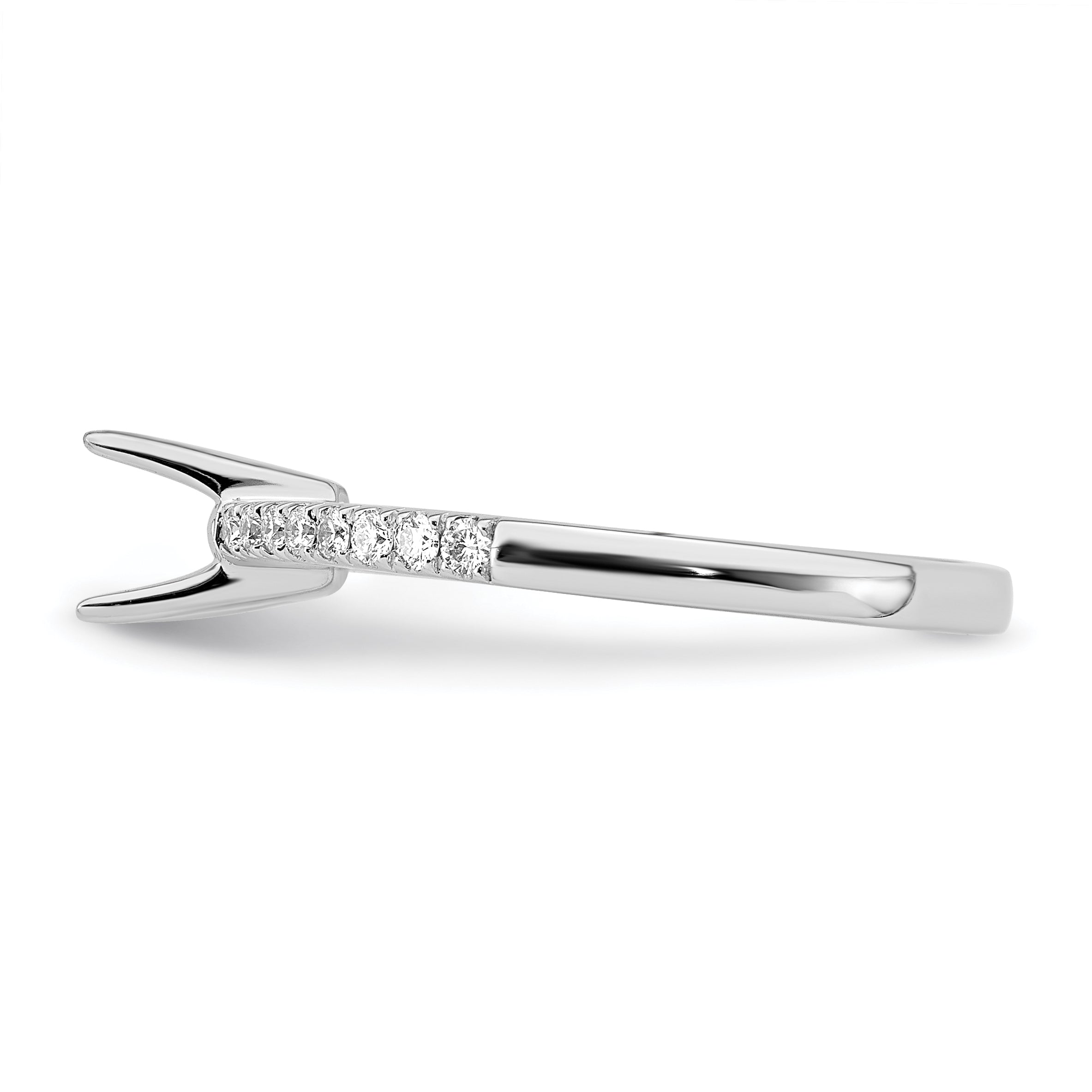 14K White Gold True Origin 1/6 Carat Lab Grown Diamond Vs D E F Semi Mount Oval Engagement Ring
