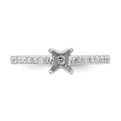 14K White Gold True Origin 1/6 Carat Lab Grown Diamond Vs D E F Semi Mount Oval Engagement Ring