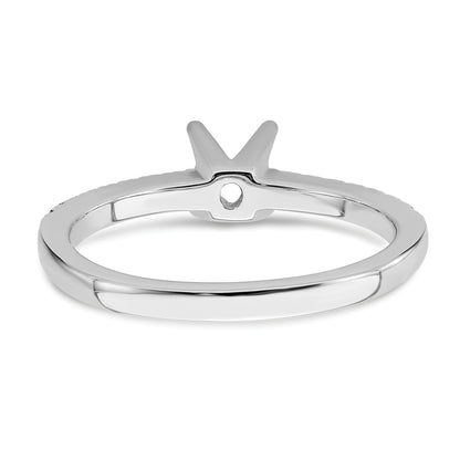 14K White Gold True Origin 1/6 Carat Lab Grown Diamond Vs D E F Semi Mount Oval Engagement Ring