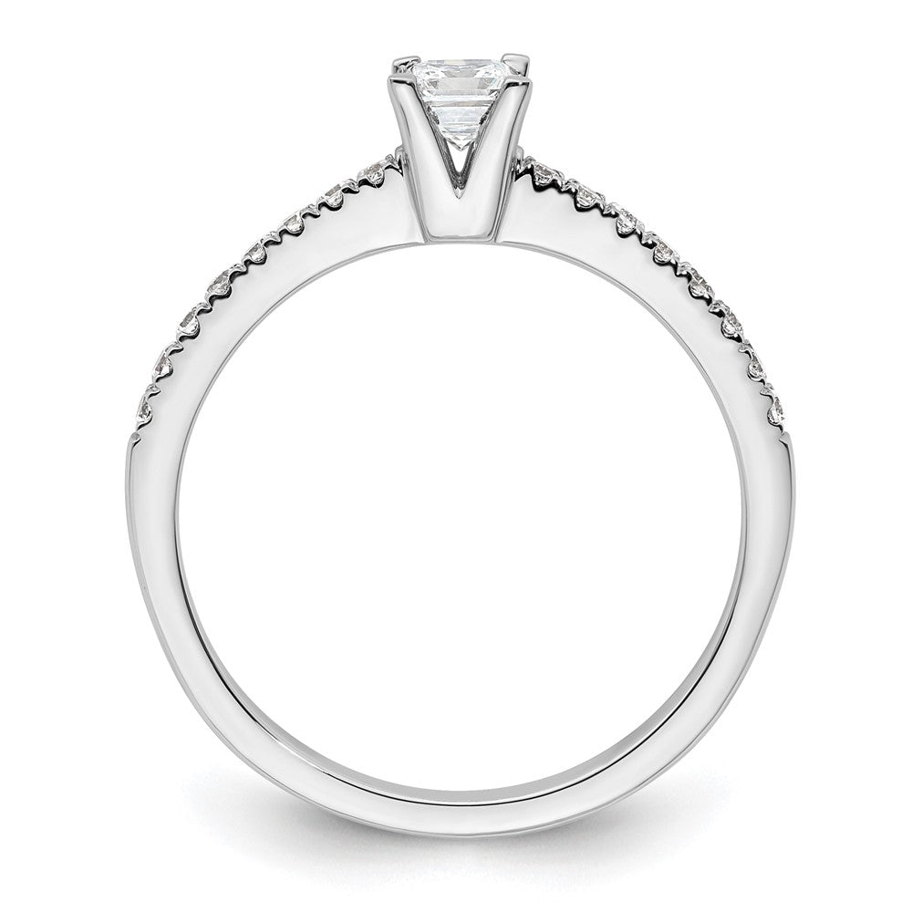14K White Gold Simulated Diamond Engagement Ring