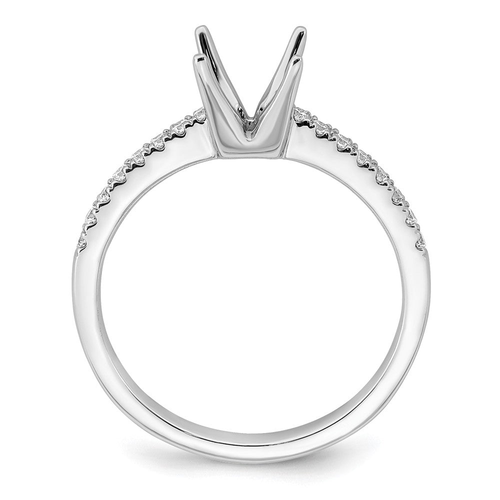 14K White Gold Simulated Diamond Engagement Ring