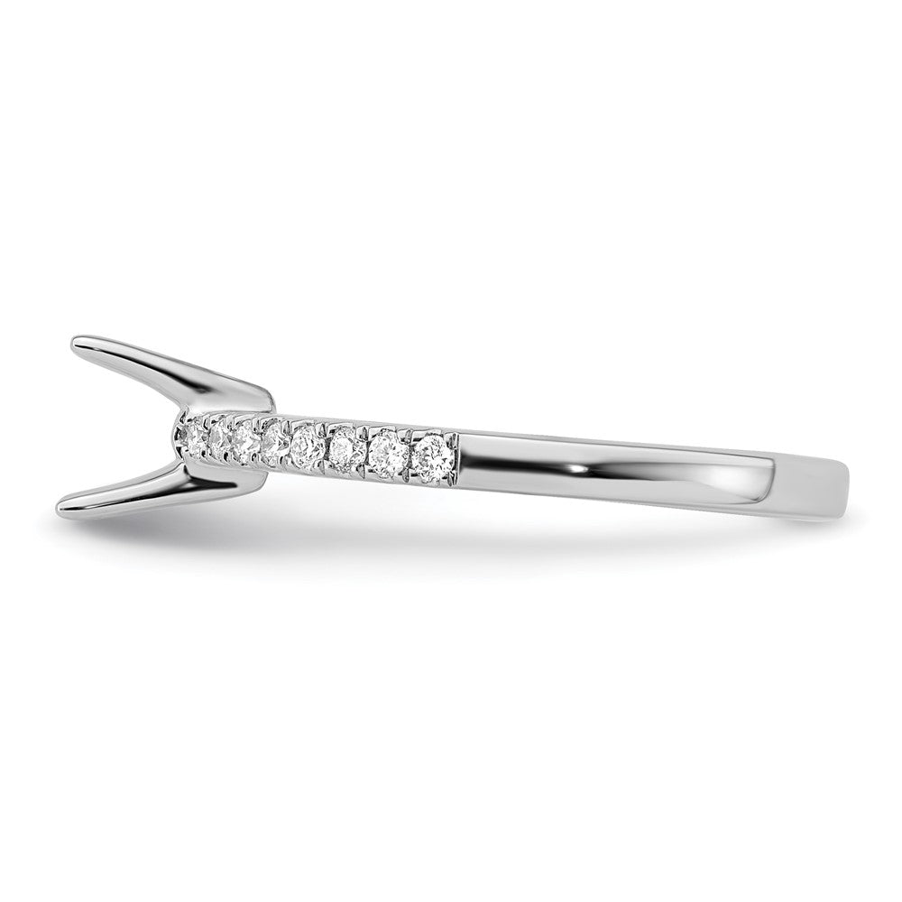 14K White Gold Simulated Diamond Engagement Ring