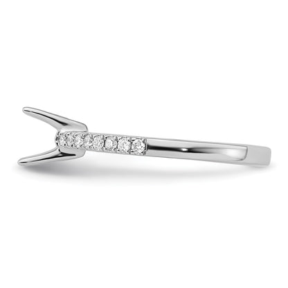 True Origin 14K White Gold 1/6 carat Lab Grown Diamond VS+ F+ Semi-Mount Princess Engagement Ring