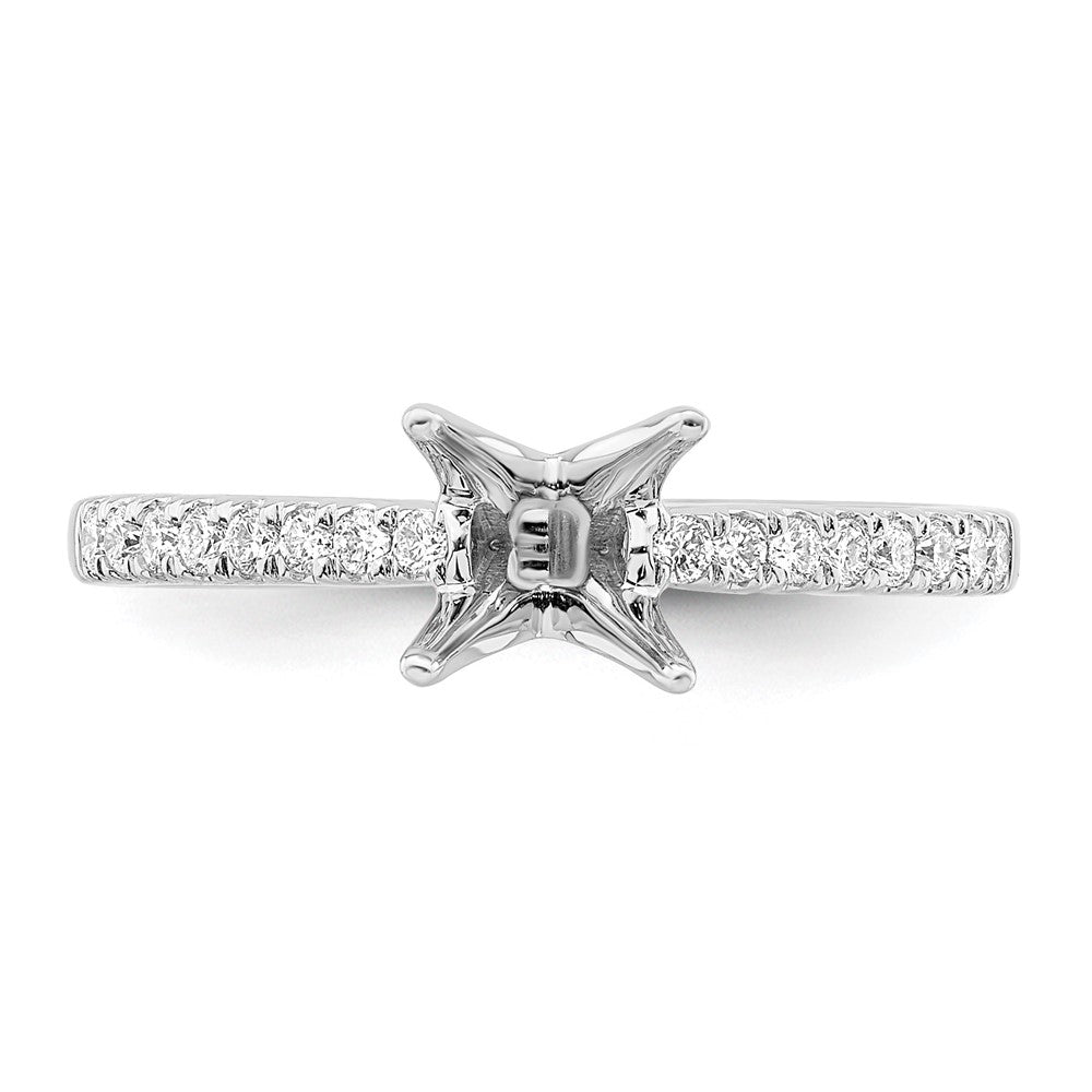 14K White Gold Simulated Diamond Engagement Ring
