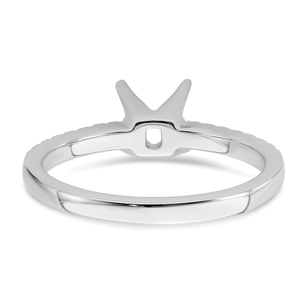 14K White Gold Simulated Diamond Engagement Ring