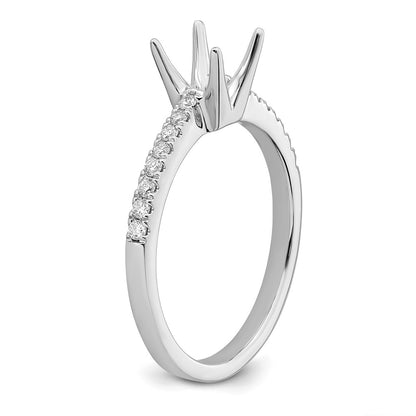 14K White Gold Simulated Diamond Engagement Ring