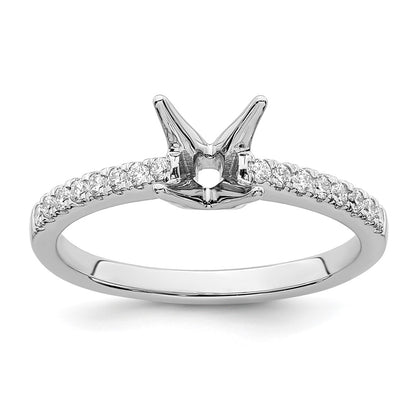 14K White Gold Simulated Diamond Engagement Ring