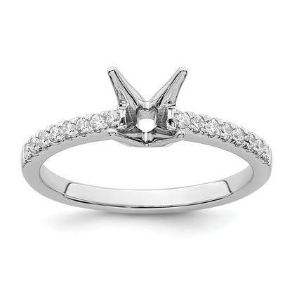 14k White Gold 1/6 Ct. Lab Grown Diamond VS/SI+ G+ Princess 3/4 Ct. center Engagement Ring