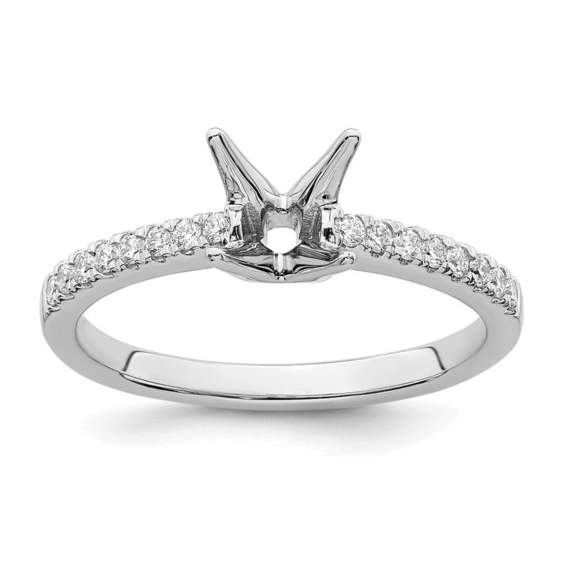 14K White Gold Simulated Diamond Engagement Ring