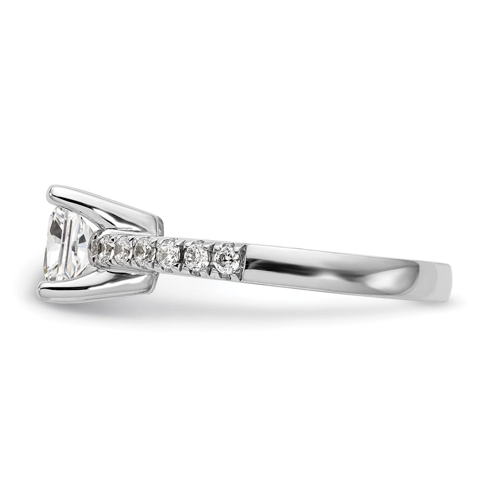 14K White Gold Simulated Diamond Engagement Ring
