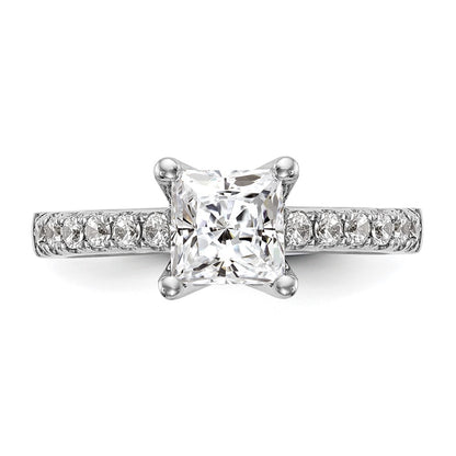 14K White Gold Simulated Diamond Engagement Ring