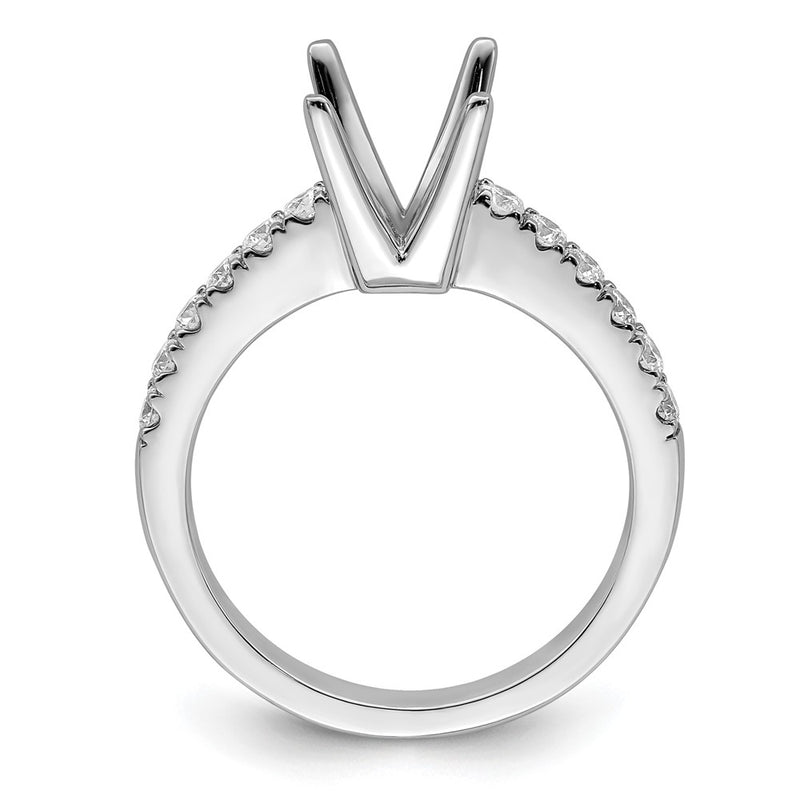 14K White Gold Simulated Diamond Engagement Ring